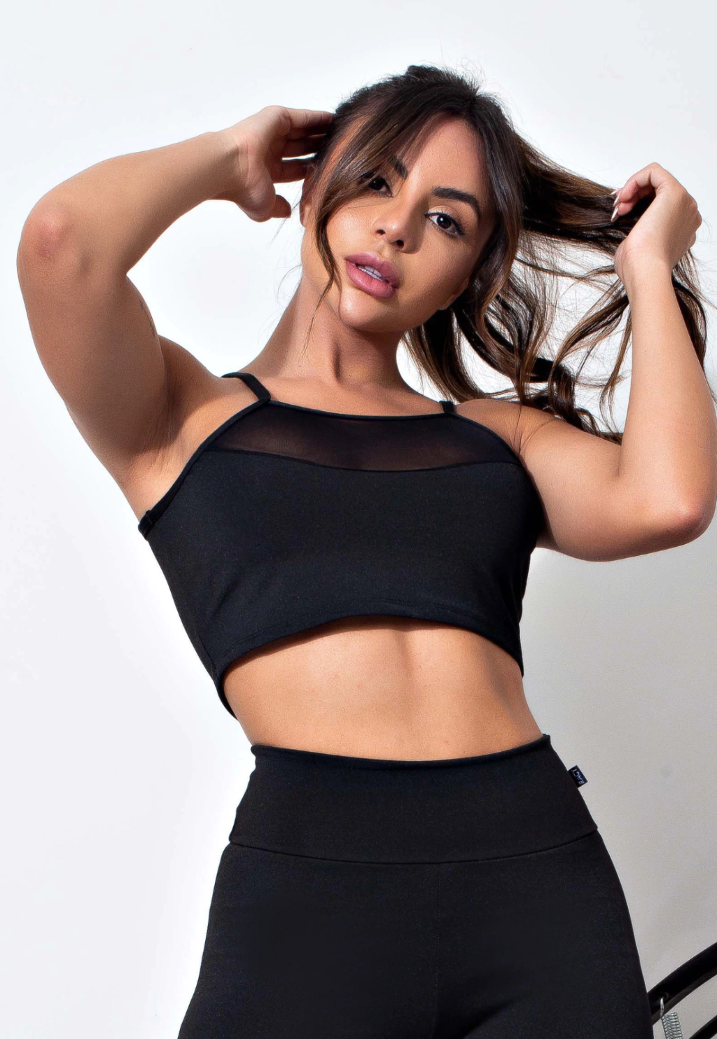 Top Fitness Detalhe Transparente Cropped - www.athenafitwear.com.br