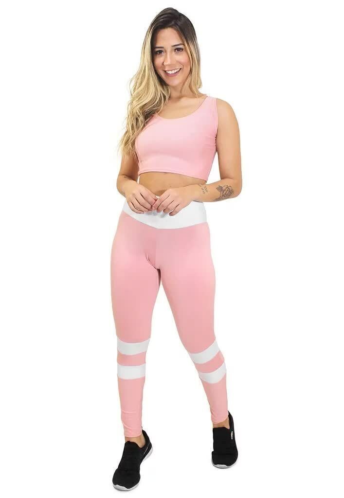 Calça Legging e Cropped Levanta Bumbum Conjunto www.athenafitwear.com.br
