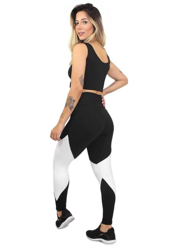 Calça Legging e Cropped PowerMax Conjunto www.athenafitwear.com.br