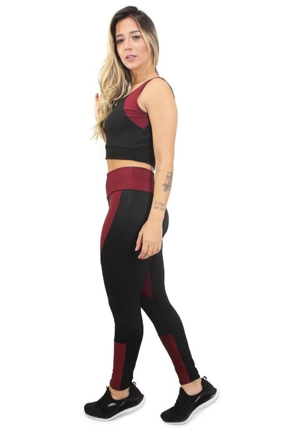 Conjunto Calça Legging e Cropped MaxDefinition www.athenafitwear.com.br