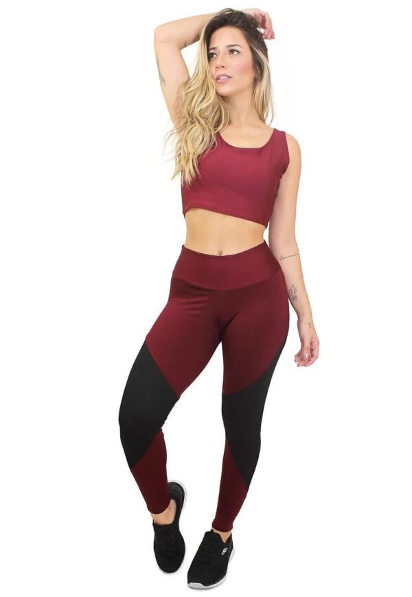 Conjunto Calça Legging e Cropped Conjunto www.athenafitwear.com.br