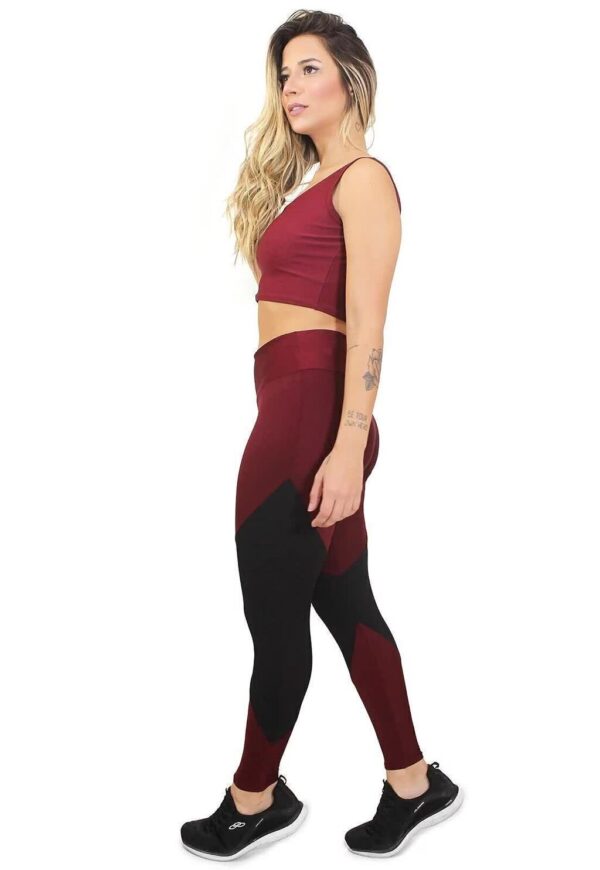 Conjunto Calça Legging e Cropped Conjunto www.athenafitwear.com.br
