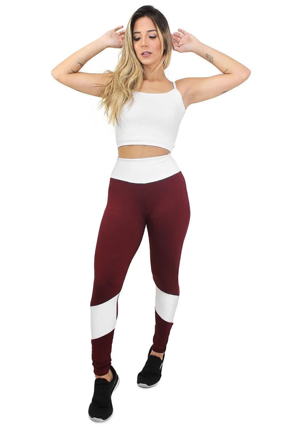 Calça Legging e Cropped Hot&Serious Conjunto www.athenafitwear.com.br