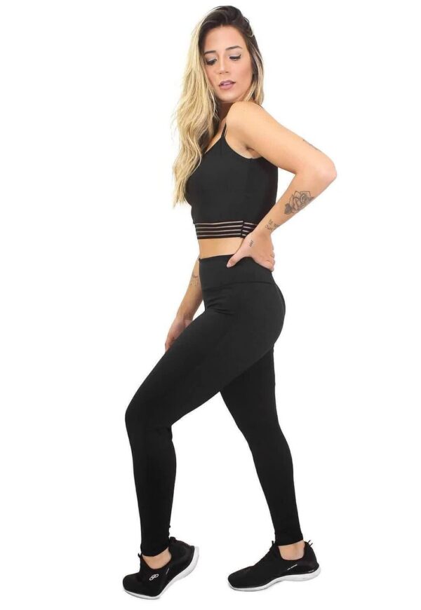 Calça Legging e Cropped Glamour Conjunto www.athenafitwear.com.br