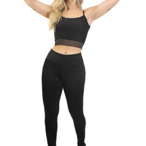 Calça Legging e Cropped Glamour Conjunto www.athenafitwear.com.br