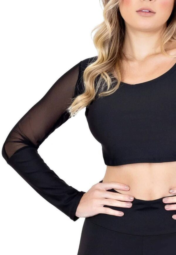 Cropped Manga Longa e Calça Legging Conjunto Fitness www.athenafitwear.com.br