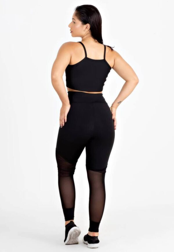 Top Cropped e Calça Legging Detalhe Transparente Conjunto Fitness www.athenafitwear.com.br