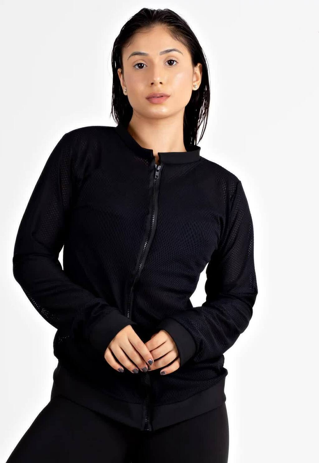 Casaco Manga Longa Dry Fitness Feminino www.athenafitwear.com.br