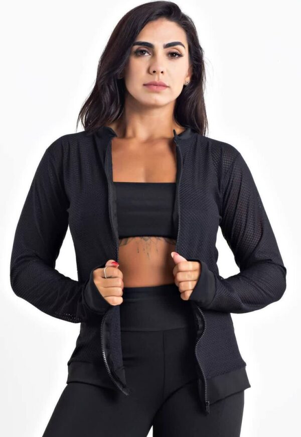 Casaco Manga Longa Dry Fitness Feminino www.athenafitwear.com.br