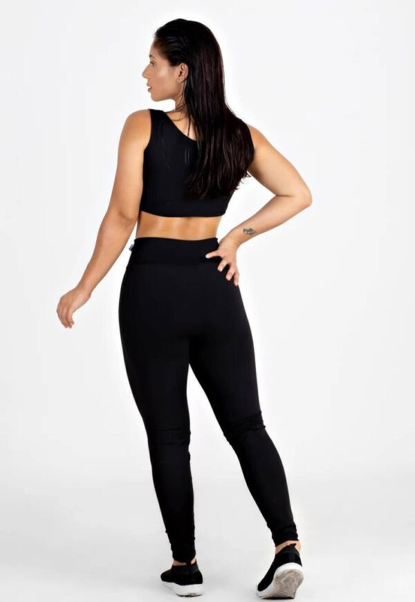 Feminino Preto Transparencia Conjunto Fitness www.athenafitwear.com.br