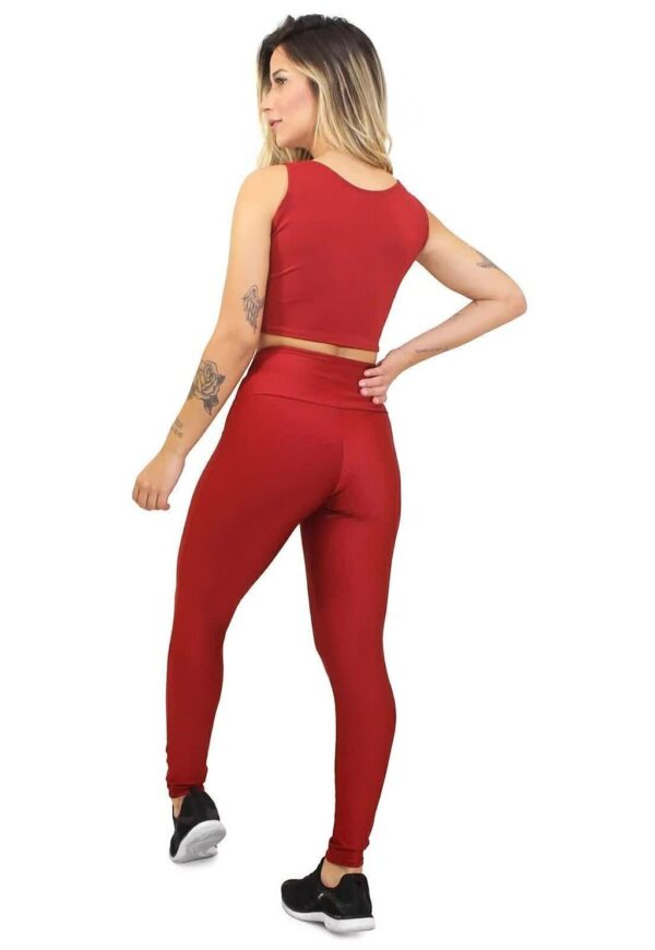 Calça Legging e Cropped Basic Conjunto www.athenafitwear.com.br