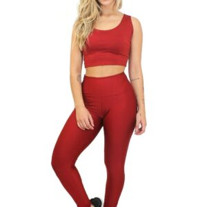 Calça Legging e Cropped Basic Conjunto www.athenafitwear.com.br