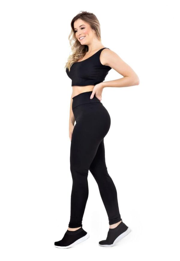 Calça Legging e Cropped Basic Conjunto www.athenafitwear.com.br
