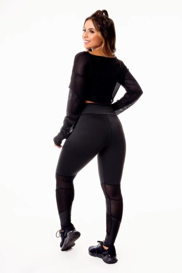 Conjunto e Calça com Detalhes em Dry e Fitness Cropped de Tela Dry www.athenafitwear.com.br