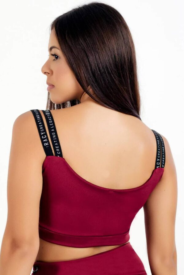 op Fitness Alcinha Dupla de Elástico Marsala Cropped www.athenafitwear.com.br
